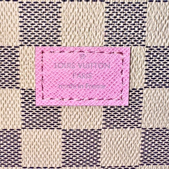 💗 Damier Azure Pink Pochette Leather Wristlet Pouch bag - Picture 2 of 15